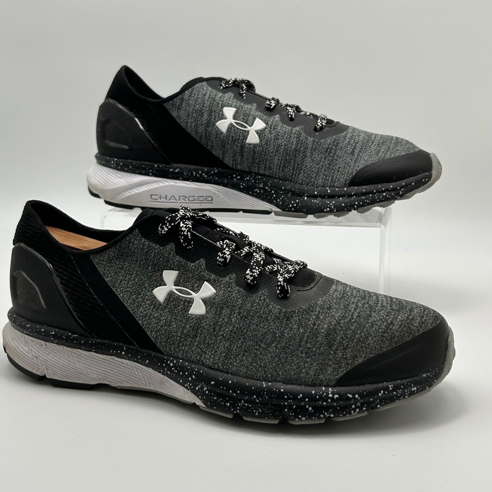 Under Armour Charged Bandit 3 Women 9 Grey Black Running Sneakers 3020005-001